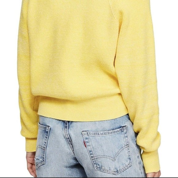 Free People Too Good Lemon Pop Sweater - Medium M - Picture 3 of 6
